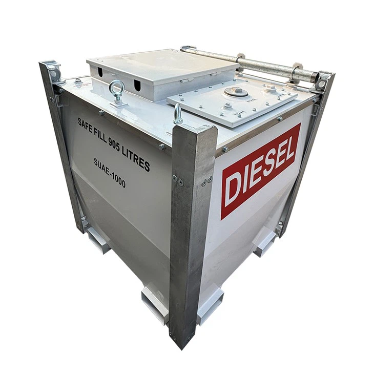 Sumac Fuelcube Auto -tanque auto -abatido 1000L Equipamento de armazenamento químico Diesel Diesel Tank portátil de óleo móvel com kit de bomba